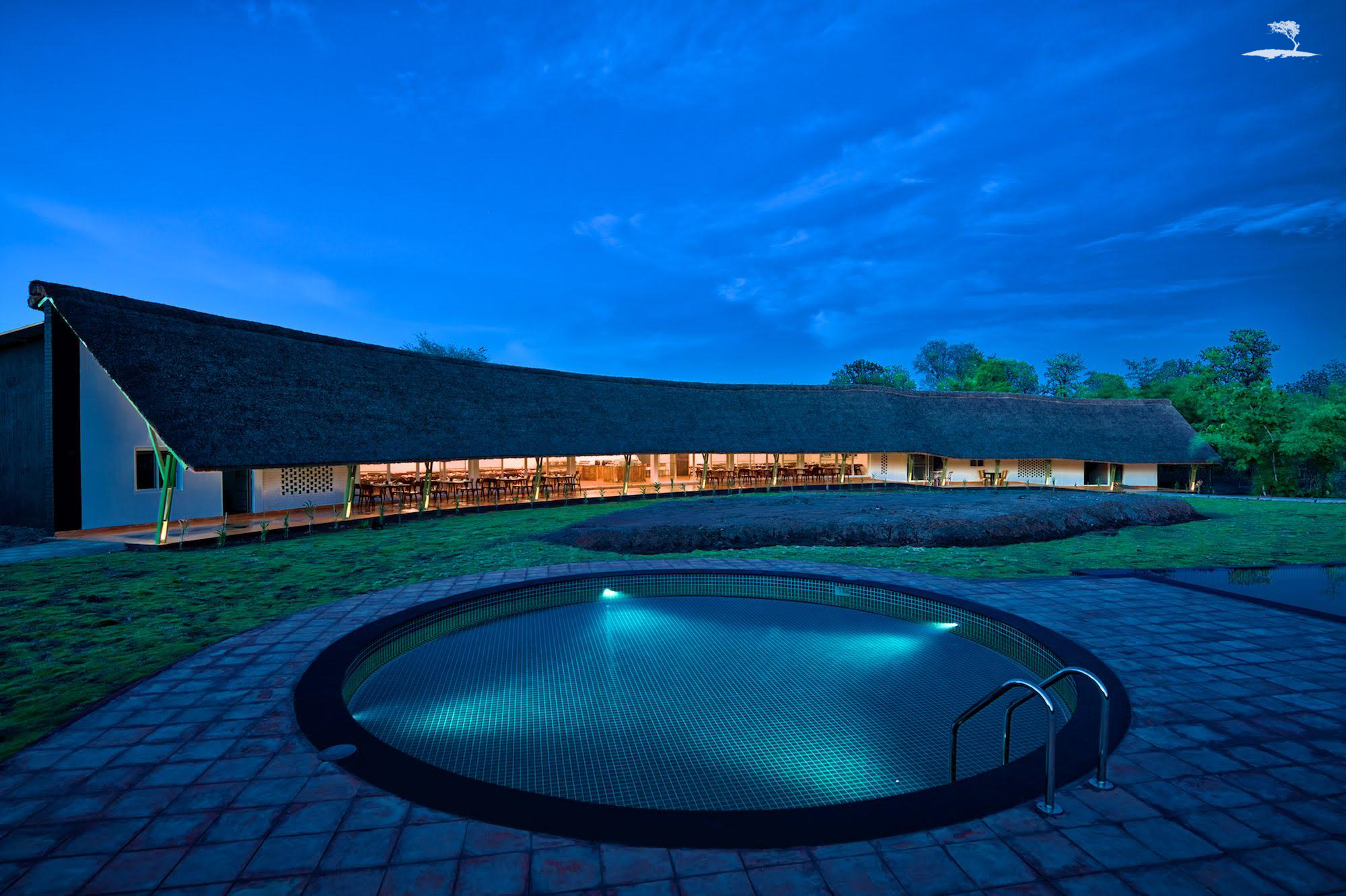swimming pool at our resort in tadoba