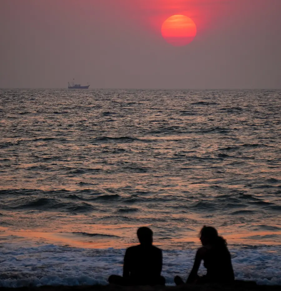 Sunset at gokarna: beach near Red Earth Resort