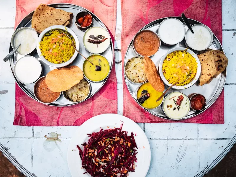 Picture of a different local and authentic cuisine in a resort in gokarna