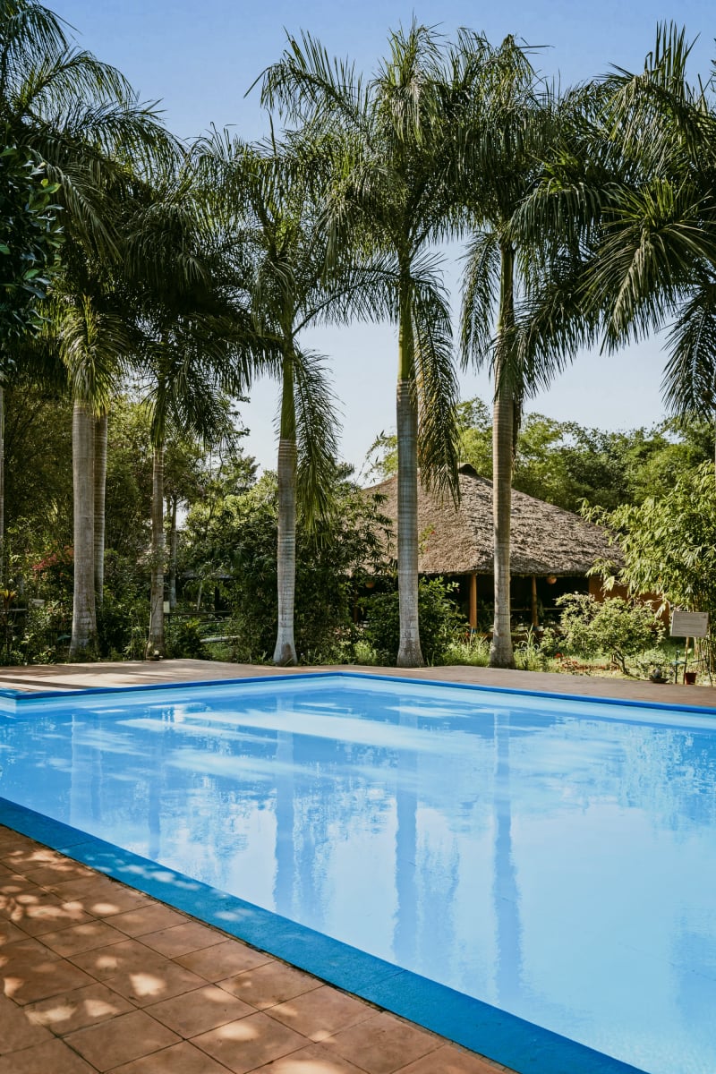 swimming pool at red earth kabini