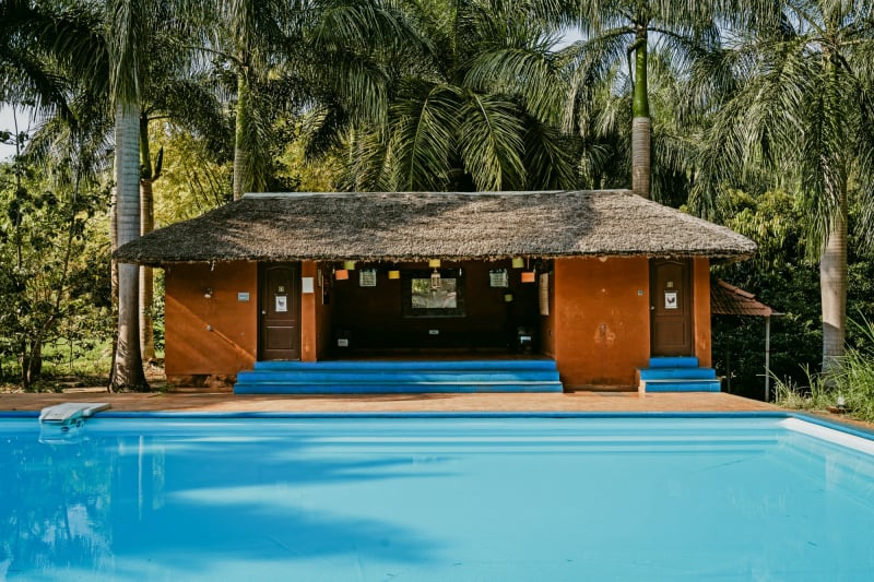 swimming pool at red earth kabini