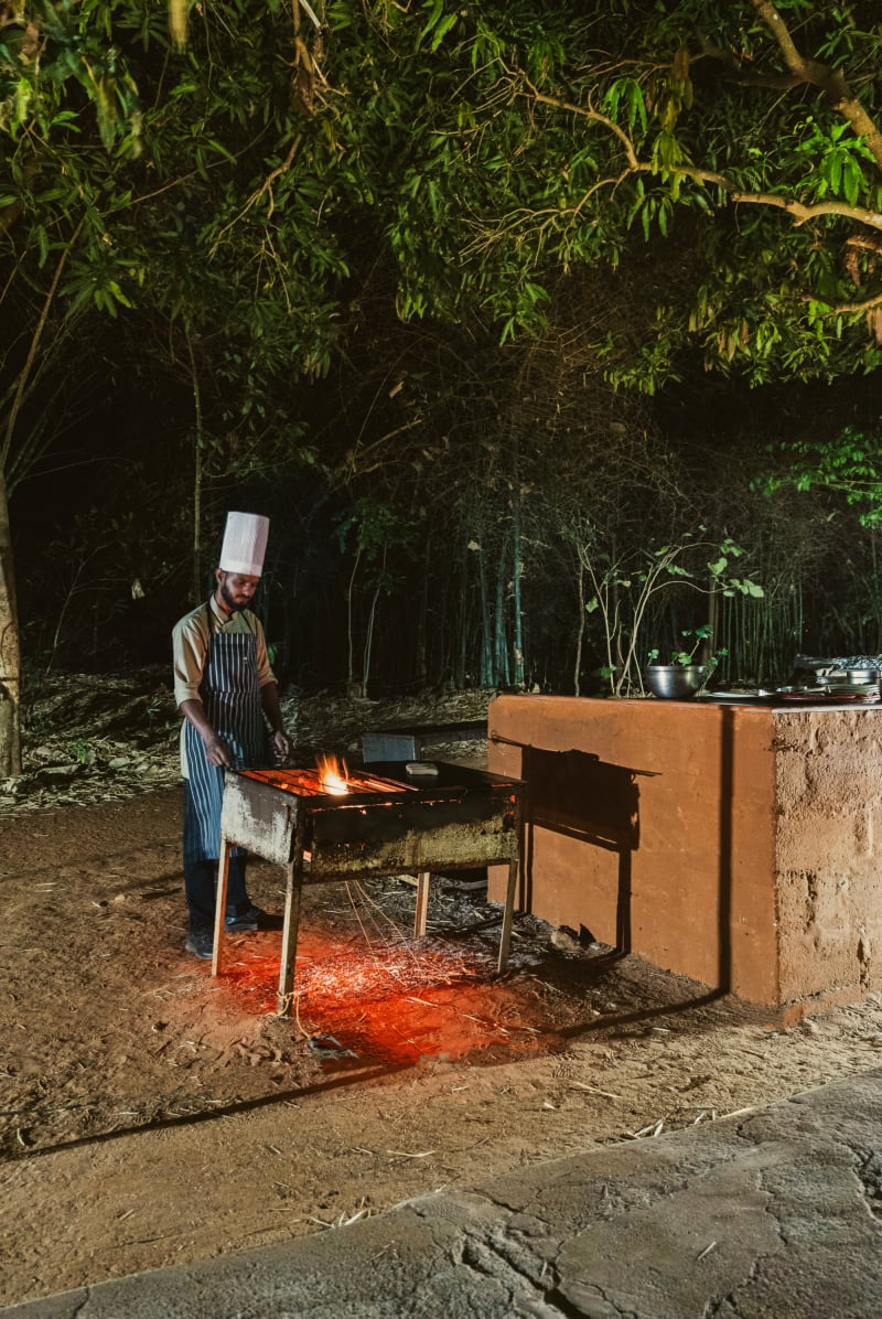 barbeque at red earth kabini